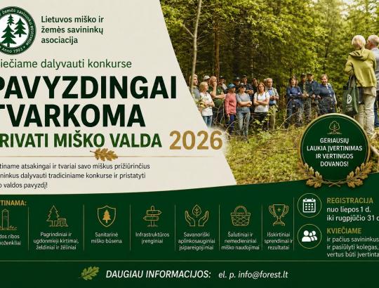 Kviečiame dalyvauti  konkurse „Pavyzdingai tvarkoma privati miško valda“