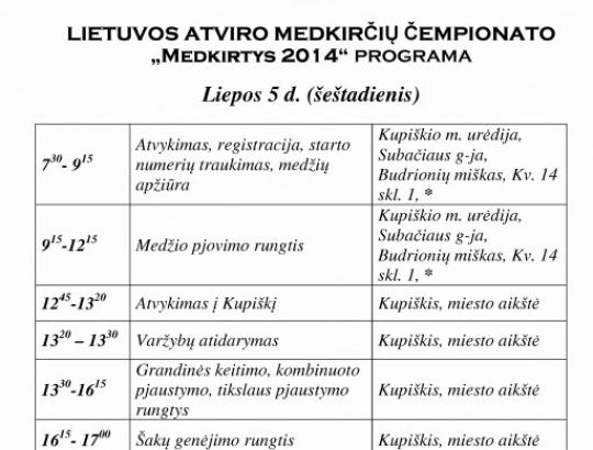 Kupiškyje įvyko 13-asis atviras Lietuvos medkirčių čempionatas