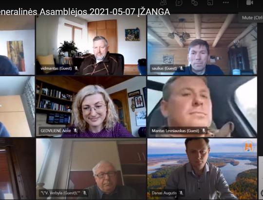 Įvyko įsimintina XXIV LMSA Generalinė Asamblėja (nuotoliniu būdu) 2021-05-07 [papildyta video]