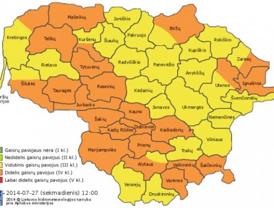 Miškams Lietuvoje – didelis gaisrų pavojus