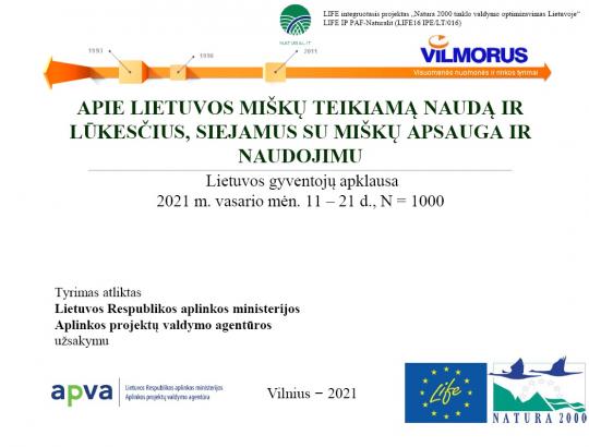 AM pristatė reprezentatyvios Lietuvos gyventojų apklausos apie miškus rezultatus